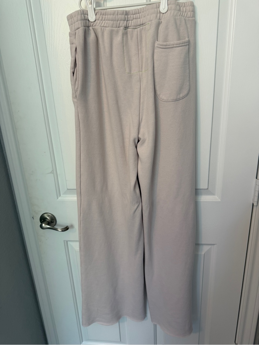 Aviator Nation Wide Leg Pocket Sweatpants in Dove - Women - Picture 4 of 5